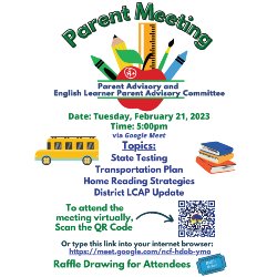 Parent Meeting Flyer-English
