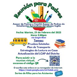 Parent Meeting Flyer-Spanish